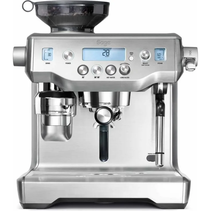 Sage The Oracle SES980 Espresso-Maschine mit integriertem Mahlwerk, Edelstahl, Brushed Steel