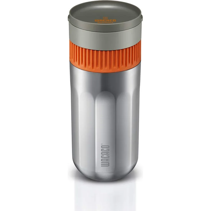 WACACO Pipamoka Tragbare Kaffeemaschine, Reise Kaffeemaschine Klein, Manuelle Camping Kaffeebereiter, Alles in Einem Vakuumdruck, Edelstahl Thermobecher, Schnelle Extraktion, 10 fl oz – Bild 1
