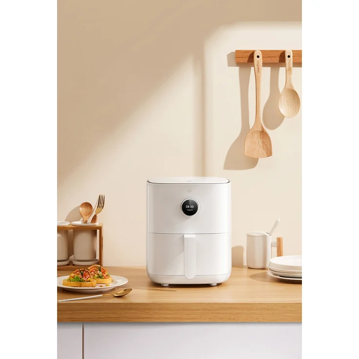 Xiaomi Mi Smart Air Fryer, Heißluftfritteuse, 3.5 Liter Fassungsvermögen, 1500 Watt, ohne Fett, Antihaftbeschichtung, abnehmbarer Frittierkorb, Sprachsteuerung, weiß – Bild 4