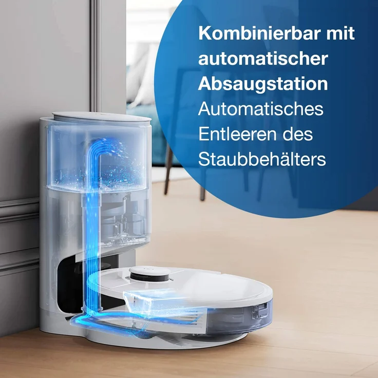 Ecovacs Deebot N8 Pro Saugroboter mit Wischfunktion, True Mapping und TrueDetect 3D Technologie, 110 min Akkubetrieb, 2.600 Pa Saugleistung – Bild 9