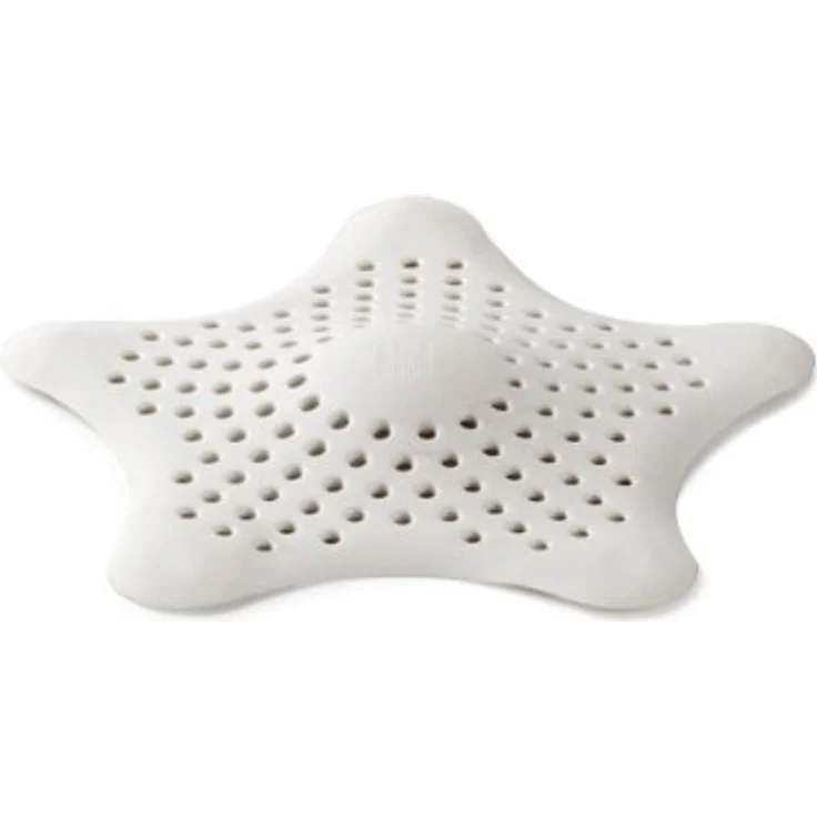 Umbra Starfish Abfluss Haarfänger mit 5 Starken Saugnäpfen – Silikon Abflusssieb und Haar Stopper für Dusche, Badewanne, Waschbecken und Spüle – Hält Abflüsse Frei von Haaren und Kleinteilen, Weiß – Bild 1