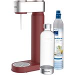 Philips GoZero ADD4902RD Wassersprudler, 1 Liter, inkl. CO2-Zylinder, Kunststoff, Edelstahl, rot