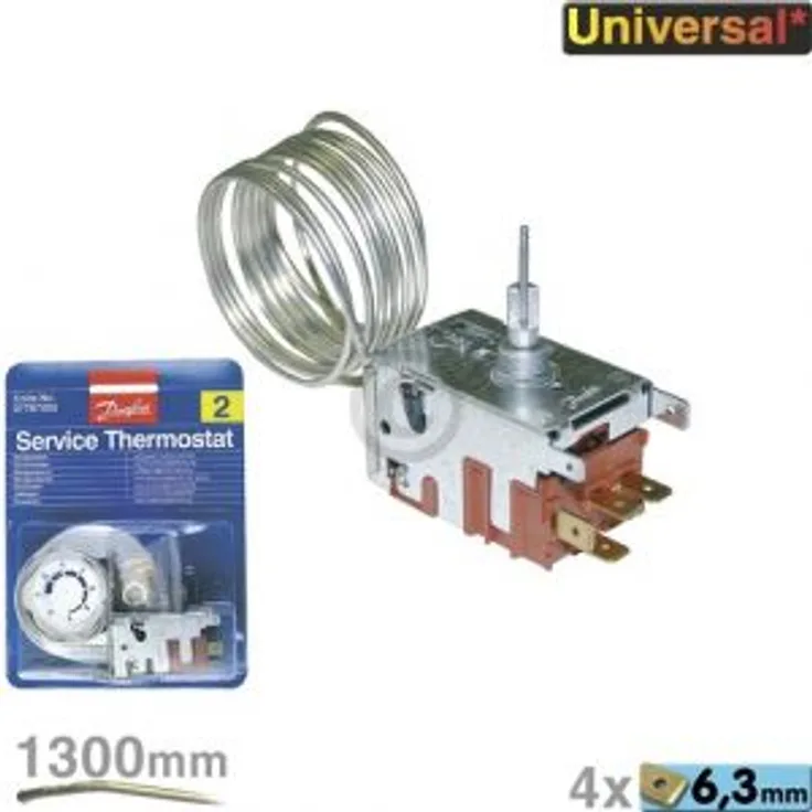 Thermostat Danfoss Nr.2 077B7002 universal für Kühlschrank mit Abtaudruckknopf