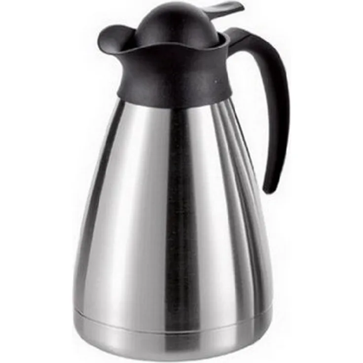 Esmeyer Isolierkanne Thermoart 1 Liter, Edelstahl, Silber-schwarz