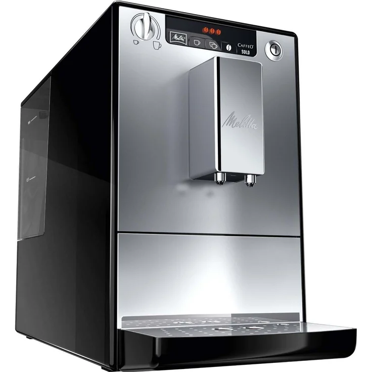 Melitta Caffeo Solo E950-103 Kaffeevollautomat mit Vorbrühfunktion und integriertem Mahlwerk , 15 Bar, LED-Display, höhenverstellbarer Kaffeeauslauf, herausnehmbare Brühgruppe, silber – Bild 2