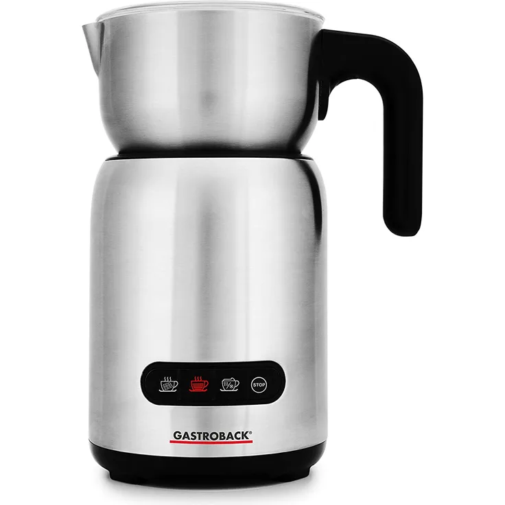 Gastroback 42359 Design Milk and Chocolate Advanced, Induktion-Milchaufschäumer, elektrisch, 650 Watt, 1 Liter Milchschaum, 18-8 Edelstahl