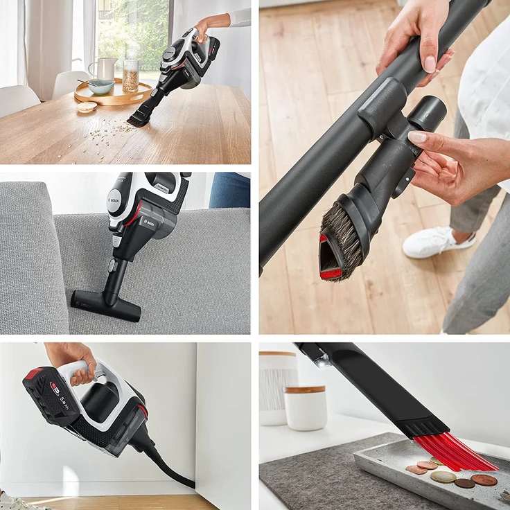 Bosch BSS825ALL Unlimited Gen2 Serie 8 Handstaubsauger, 45 min Akkubetrieb, Akkuwechsel-Option, schwarz – Bild 6