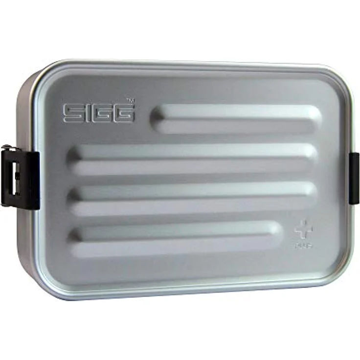 SIGG Metal Box Plus S Alu Lunchbox 0.8 L, moderne Brotdose mit praktischem Einsatz, federleichte Brotbox aus Aluminium mit Trennwand – Bild 1
