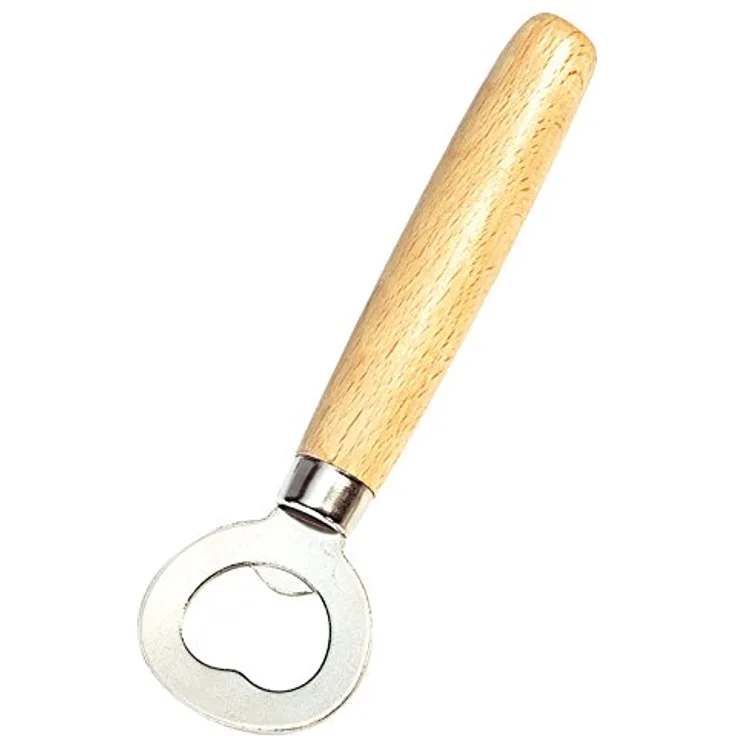 Westmark Flaschenöffner, Kronkorkenöffner, Länge: 14,1 cm, Stahl-Holz, Woody, Braun-Silber, 10082270