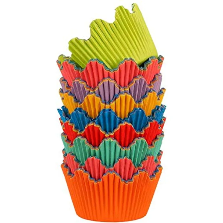 Kronenbackförmchen für Muffins farbig sortiert 48ST 50x38mm backfest bis