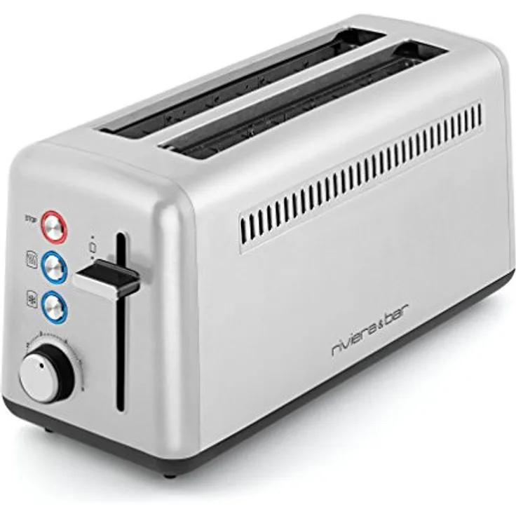 Riviera & Bar QGP 480 Toaster mit 2 Schlitzen Extralanges, 1500W, Edelstahl
