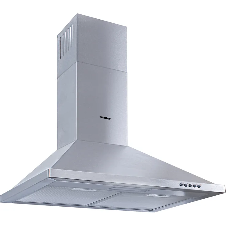 Simfer SMF-CH 8662 Dunstabzugshaube Inox 60 cm Wandhaube Kaminhaube Teleskopkamin Doppelabluftschacht LED-Beleuchtung 400 m³ -h Gebläsestärke
