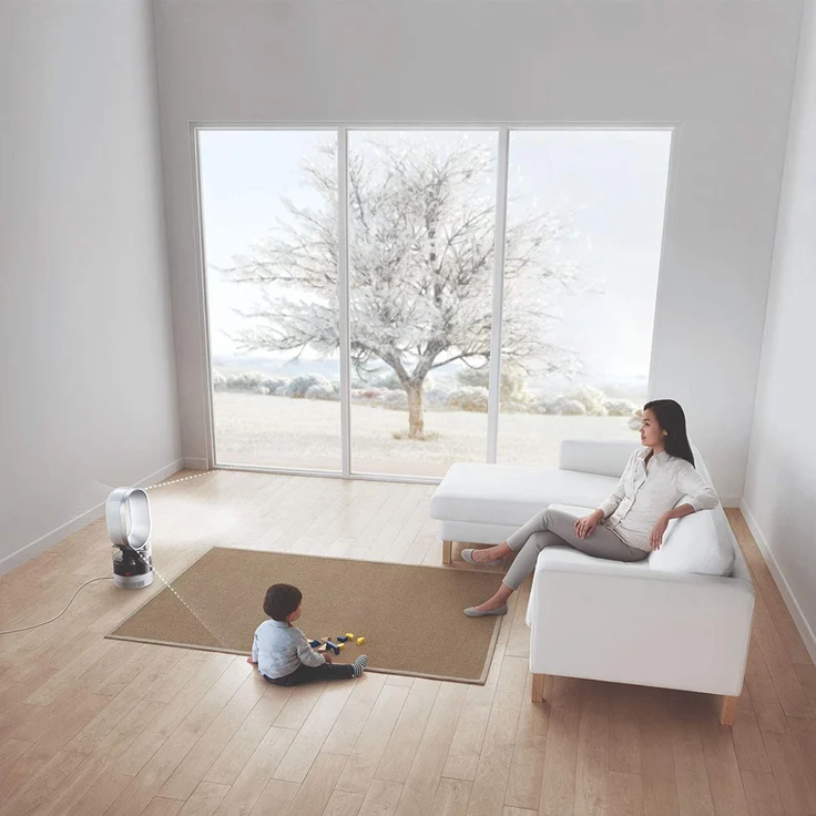 Dyson AM10, 303124-01, Luftbefeuchter, mit Ultraviolet Cleanse- und Ultraschall-Technologie inkl. Fernbedienung, Energieeffizienter Ventilator und Luftbefeuchtungsgerät mit Raumklimakontrolle – Bild 8