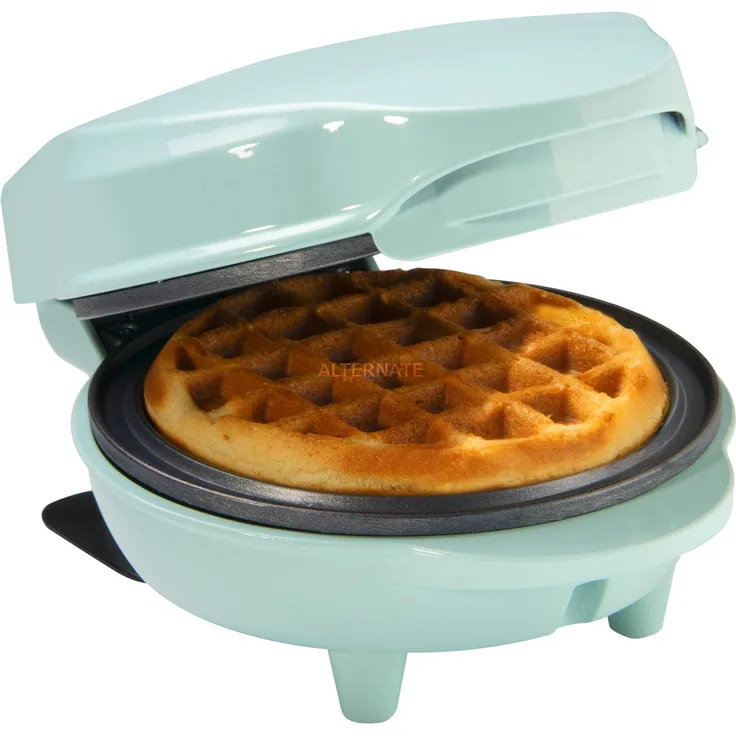 Bestron AMW500M Mini-Waffelautomat, Waffeleisen, 550W, Backampel, antihaftbeschichtet, mint