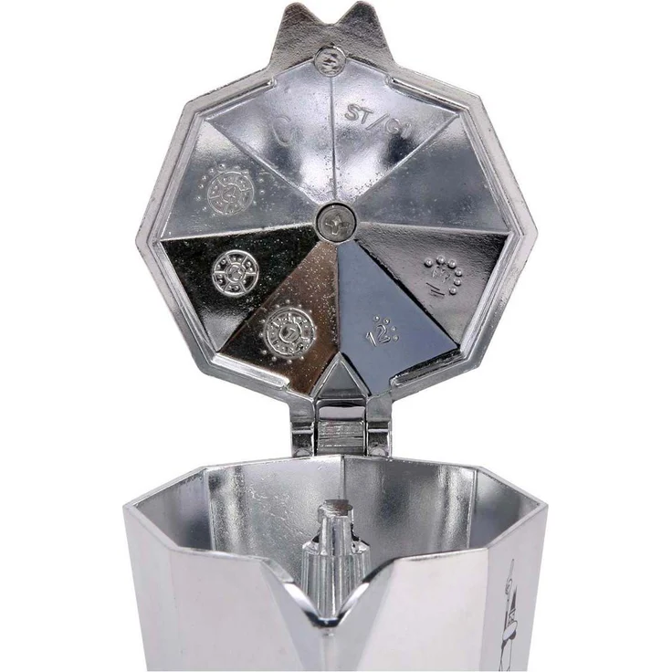 Bialetti Moka Express Espressokocher, Aluminium, metallic, 2 Tassen  – Bild 4