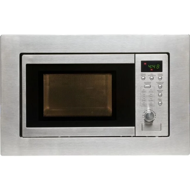 Exquisit EMW 20 G Mikrowelle mit Grill, Einbaugerät, 20 Liter Garraum, 800 Watt, Innenraum Edelstahl – Bild 1