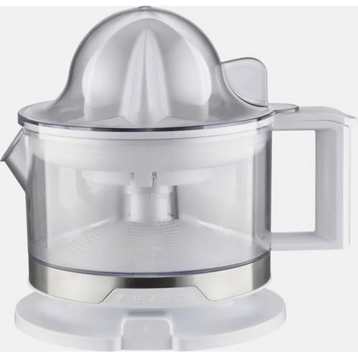 Silva Homeline Zitruspresse ZB 3500 40W mit Standfuß Edelstahl, Weiß