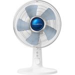 Rowenta VU2730 Turbo Silence Extreme+ Tischventilator, 40 Watt, automatische Oszillation, weiß-blau