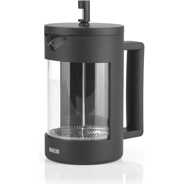 N8WERK Kaffeebereiter Edelstahl Coffee-Press-System - 800 ml - Midnight Edition