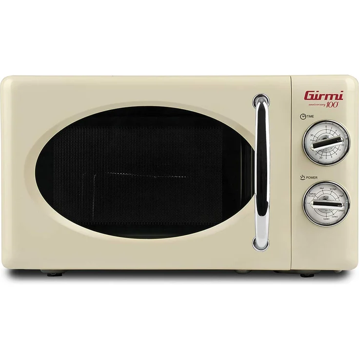 Girmi FM2105 Mikrowelle im Vintage-Design, Standgerät, 20 Liter Garraum, 700 + 800 Watt, Creme – Bild 1