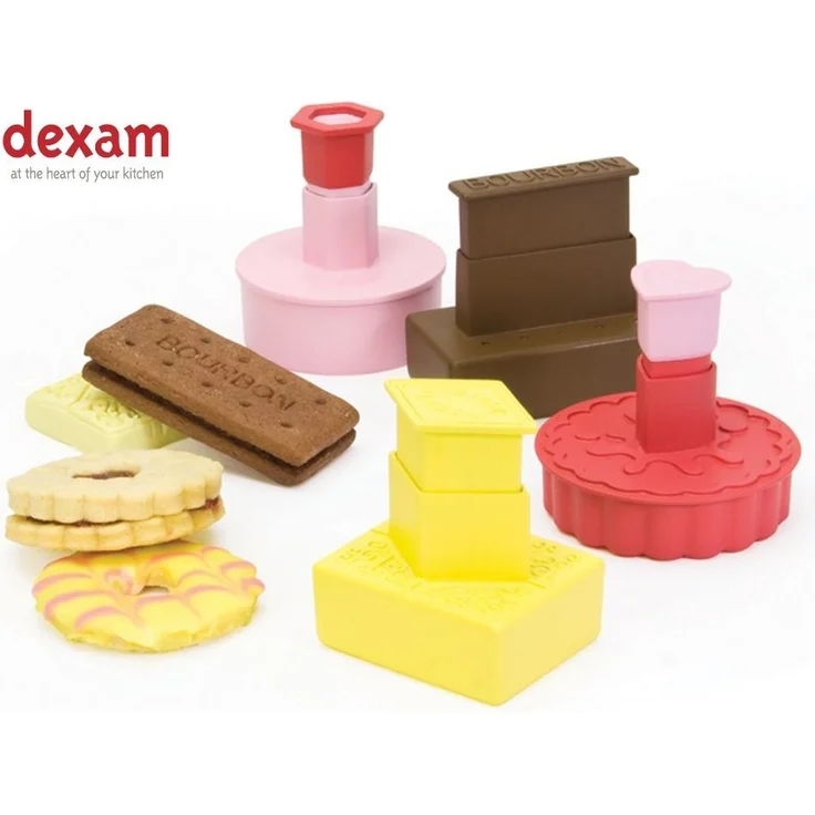 Dexam Classic British Keksausstecher-Set, Polypropylen, 4 Stück Recycling-Box Nr. 5, mit durchsichtigem Acetat-Fenster, 4,75 bis 6 cm lang – Bild 1