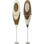 Beper 90.349 Milchaufschäumer, Braun-Creme