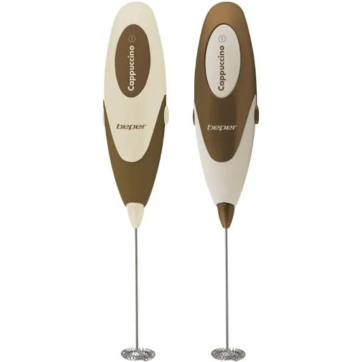 Beper 90.349 Milchaufschäumer, Braun-Creme – Bild 1