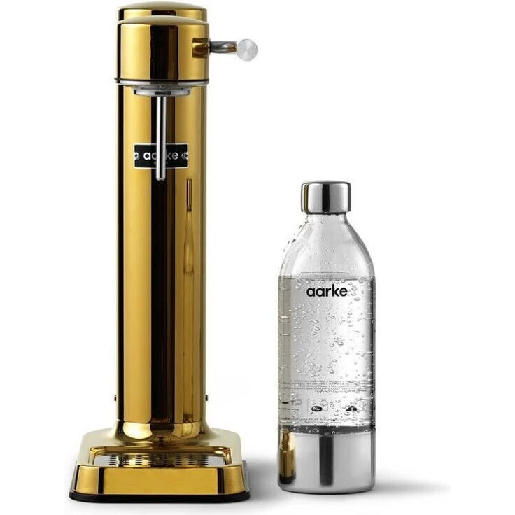 Aarke Carbonator III Trinkwassersprudler mit einer PET-Flasche (1 Liter), gold – Bild 3