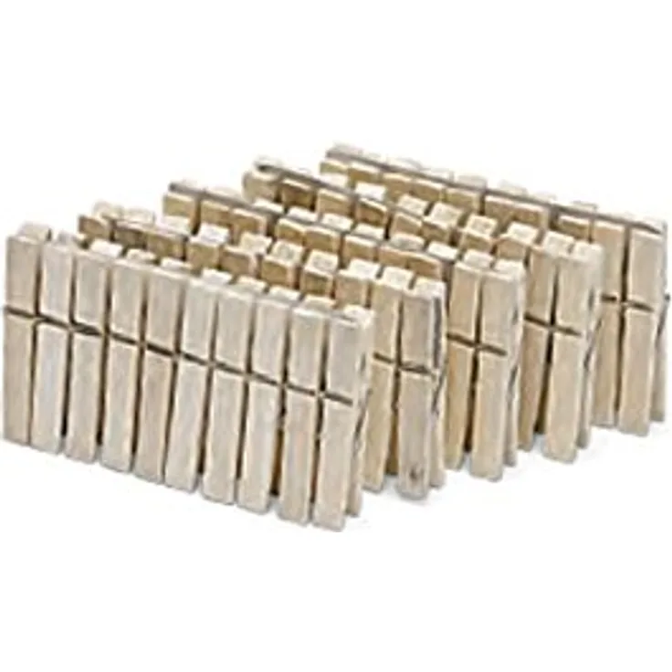 Unbekannt Noname Holz Wäscheklammern Set, braun, 7 x 30 x 30 cm