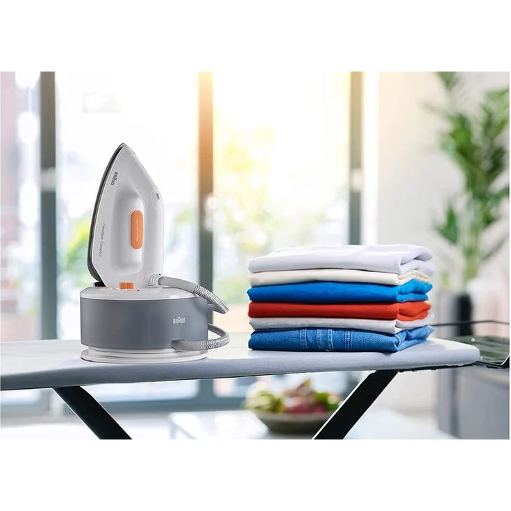 Braun CareStyle Compact IS 2132 Dampfbügelstation, Vertikaldampf, 2400 Watt, Pumpendruck 5,5 bar, Dampfstoß 400 g/min, großer 1,5 l Wassertank, Weiß – Bild 3
