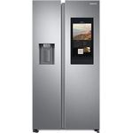 Samsung RS6HA8891SL/EG Side-by-Side-Kühlschrank, freistehend, Edelstahloptik, NoFrost, WLAN, Wasser- und Eiswürfelspender, Festwasseranschluss, Smart Connect, Food Cam, Schnellgefrieren und -kühlen, Breite 91.2 cm