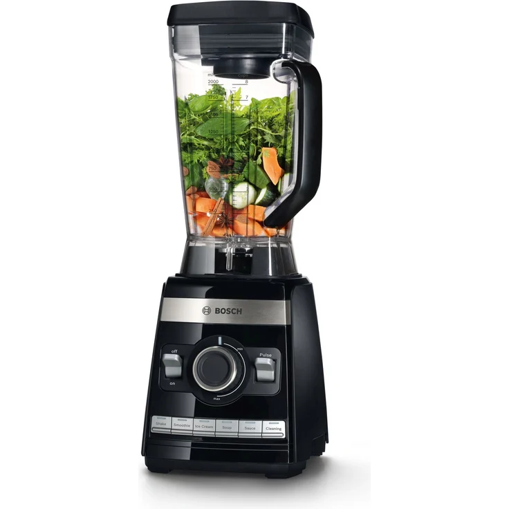 Bosch MMBH6P6BDE Vitaboost Standmixer (1.600 W, 6 Programme, ideal für große Portionen, 6-Klingen-Edelstahlmesser, Stößel, mit Rezeptbuch, 45.000 Motorumdrehungen-Min) schwarz – Bild 5