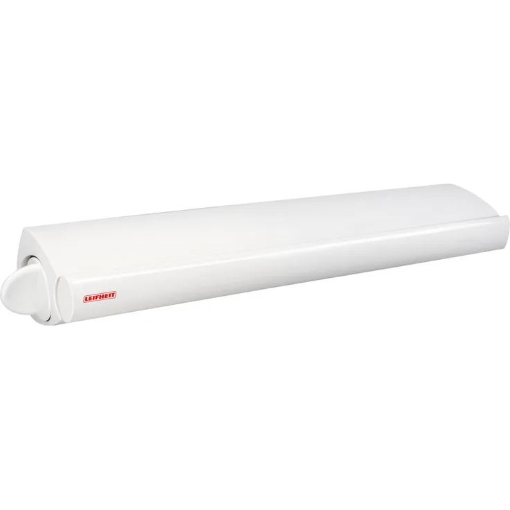 Leifheit Wandtrockner Rollfix 210 Longline, 21m Wäscheleine für 2 Waschmaschinenladungen, ausziehbarer Wäscheständer, platzsparender Trockner, Wäschereck mit Wandmontage, Wäschetrockner für die Wand,