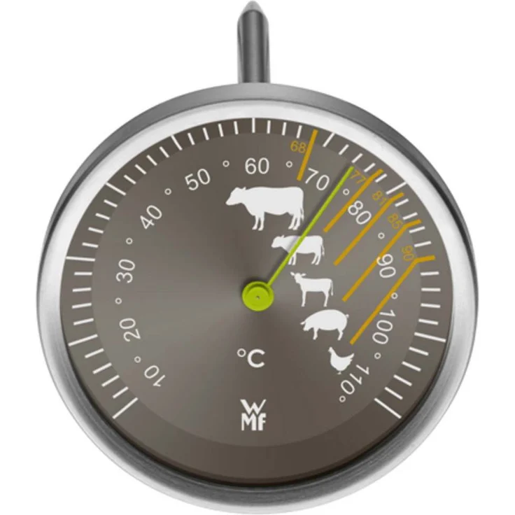 WMF Scala Grill-- Fleischthermometer, mit Markierung Garpunkte, für Steak Rind Kalb Lamm Schwein und Geflügel, Sonde bis 110°C – Bild 1