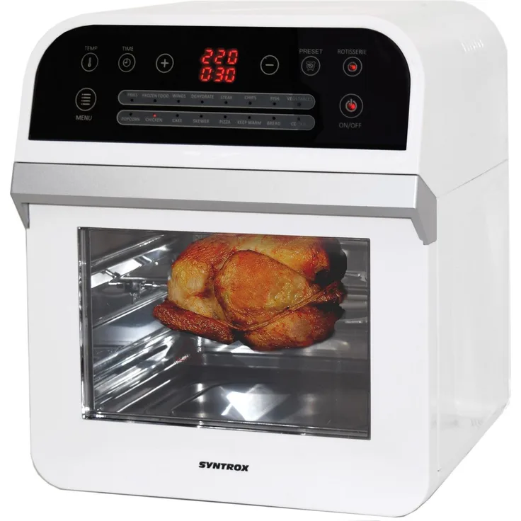 Synthrox 12 in 1 Multifunktionskocher Domino mit Touch Screen, 1600w, 12L, weiß, schwarz