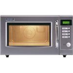 Sharp R-15 AM Mikrowelle, Standgerät, 28 Liter Garraum, 1000 Watt, silber