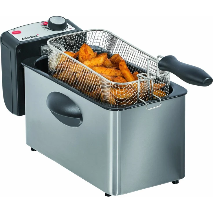 Steba DF 180 Edelstahl Fritteuse, 2000 W, Profi-Heizsystem, 3 L Füllmenge, mit Kontrollleuchte – Bild 3