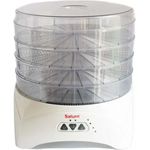 Saturn ST-FP0114 Dörrautomat, Trockner für Pilze, Gemüse und Obst, 500 Watt, 4 Ebenen, weiß, Kunststoff