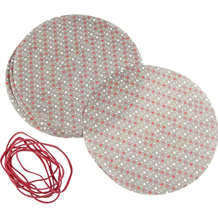 Dr. Oetker Deckchen-Set+Gummis, Papier, braun-weiß-rot, 16 x 16 x 0,1 cm, 8-Einheiten