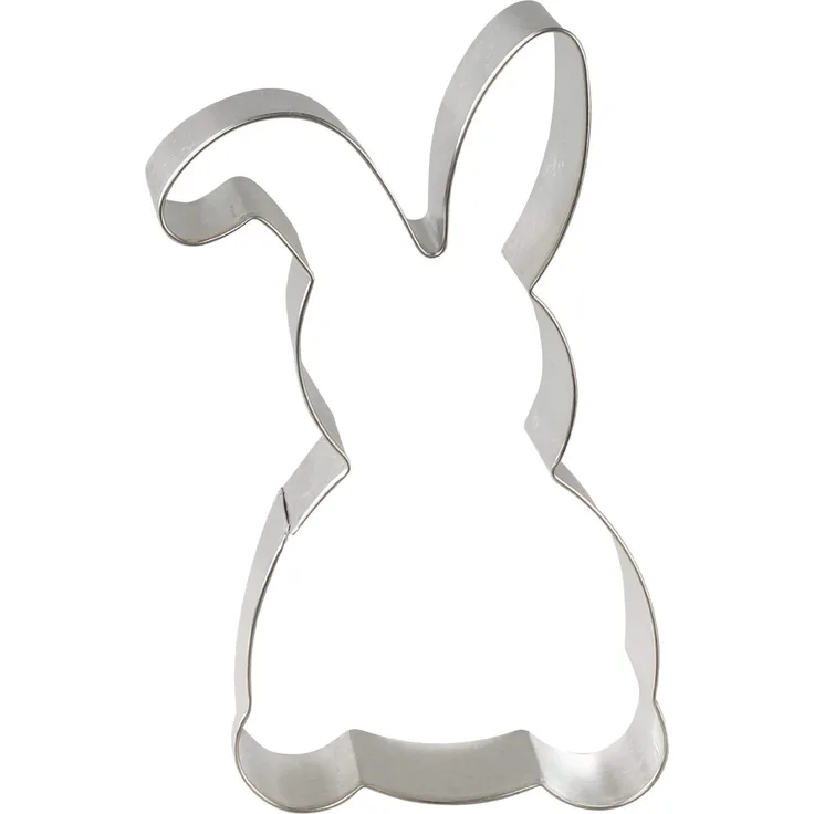 Dr. Oetker Ausstecher Hase stehend groß, Keks- und Plätzchenform, silber