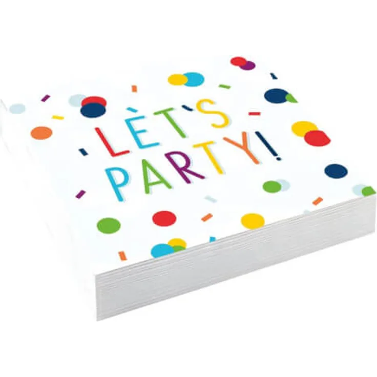 Motivserviette 25x25cm 20ST CONFETTI BIRTHDAY 9906347