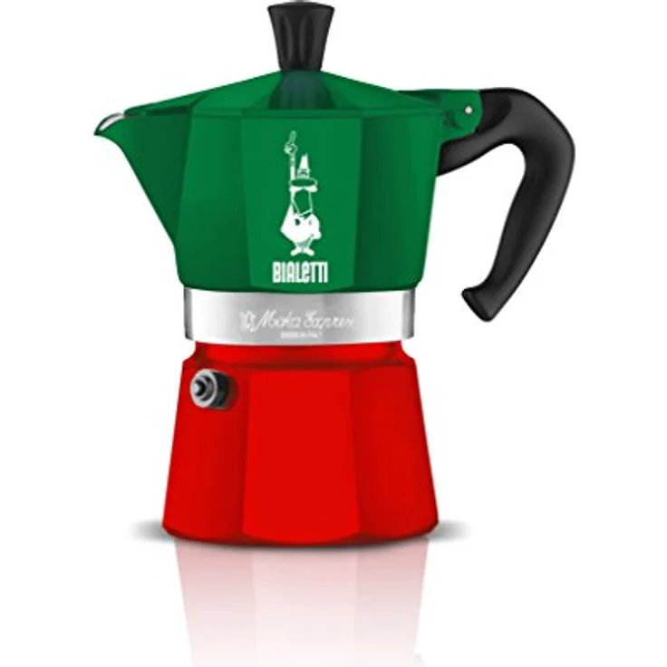 Bialetti 5323 Espressokocher-5323 Espressokocher, Aluminium, Grün,Rot,Weiß – Bild 1