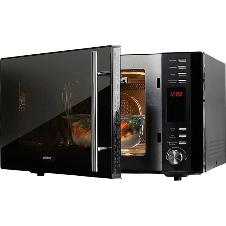 Privileg Mikrowelle AC925EBL, 900 Watt Schwarz – Bild 1
