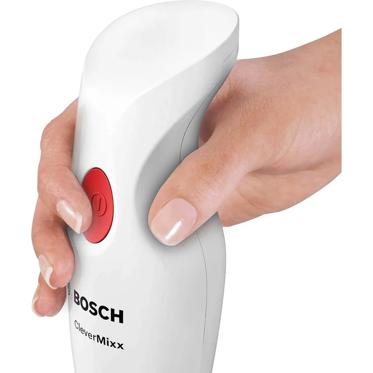 Bosch Hausgeräte Bosch MSM14000 Stabmixer CleverMixx, 400 W, Vier-Klingen Messer QuattroBlade, Mixfuß, weiß-dunkle rot, Kunststoff, Edelstahl – Bild 4
