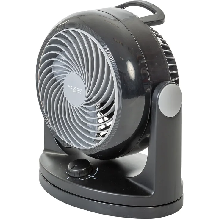 Iris Woozoo by Ohyama PCF-HD18 leiser Tischventilator, mit Oszillation, 34 W, schwarz, 26,5 x 25,5 x 28,3 cm