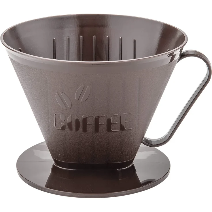 Fackelmann Filterbehälter Nr. 4, Filterhalter, Kaffeefilter für bis zu 4 Tassen, Handfilter (Farbe: Braun), Menge: 1 Stück – Bild 2