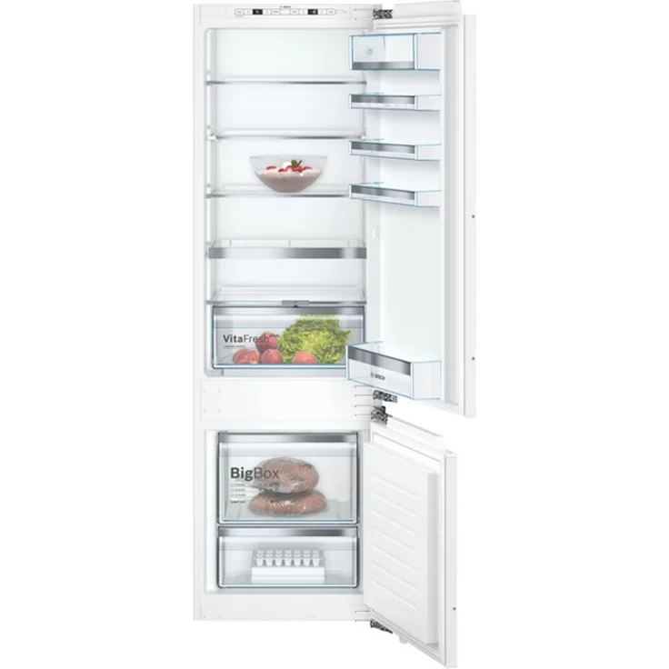 Bosch KIS87AFE0 Serie 6 Kühl-Gefrierkombination mit Gefrierbereich unten, Einbau, weiß, Schnellkühlen und -gefrieren, Breite 55.8 cm, Energieklasse E – Bild 1