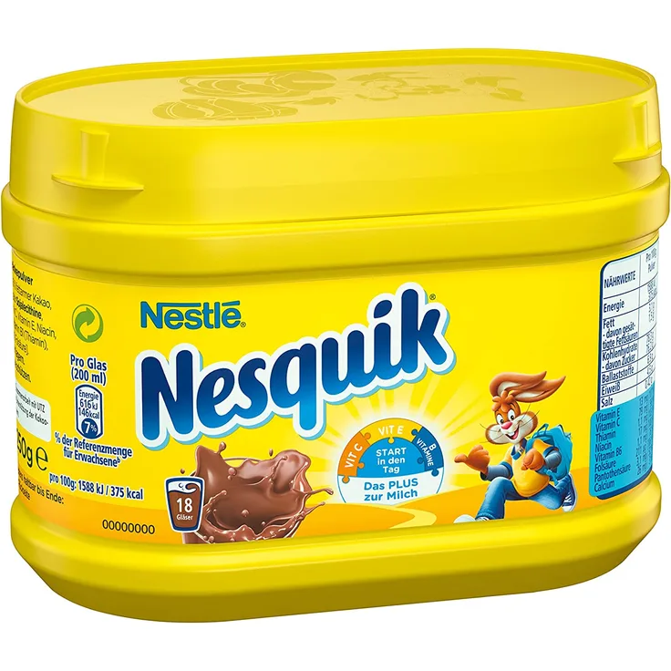 Nestlé Nesquik kakaohaltiges Getränkepulver, 250g Dose