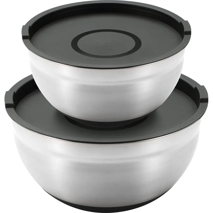 Bergner Q3045 Rührschüssel-Set, Edelstahl, Kollektion Foodies