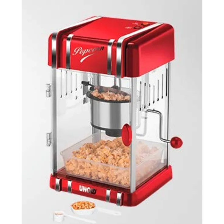 Unold Retro 300W Rot Silber Popcorn Popcorn Maker - 300W, 220-240, 50-60, 250x286x433mm, 3,2 Kg